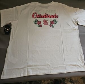 Majestic St Louis Cardinal MLB Tshirt 2XL White NWT Authentic